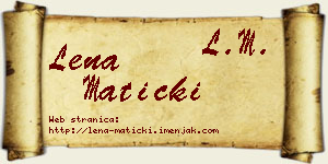 Lena Maticki vizit kartica